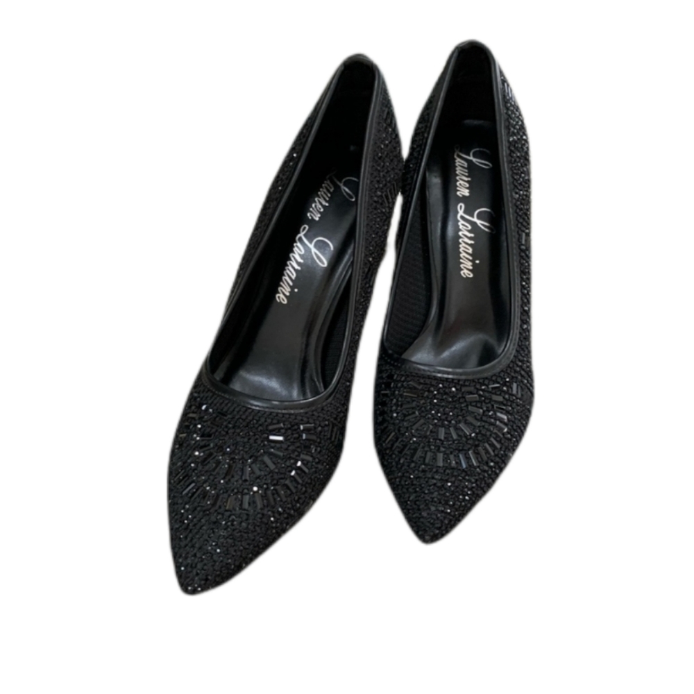 Spectacular beaded never worn 4” heels